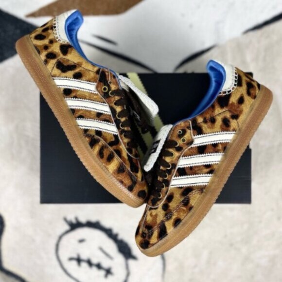Adidas x Wales Bonner Samba Pony Leopard Print Women's - Picture 1 of 9